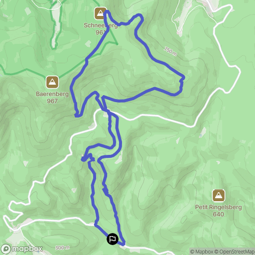 Oberhaslach : carte du parcours de randonnée - France