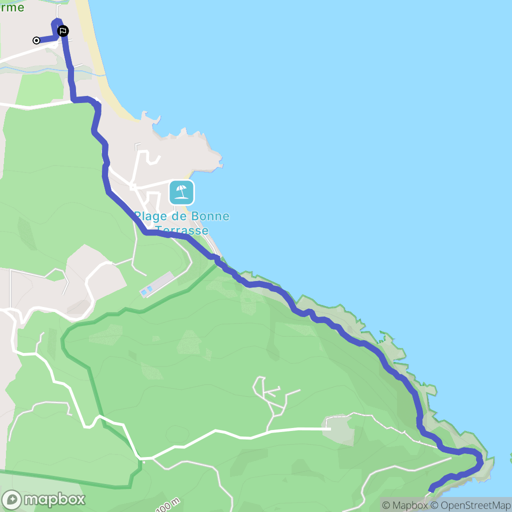 Ramatuelle : carte du parcours de randonnée - France