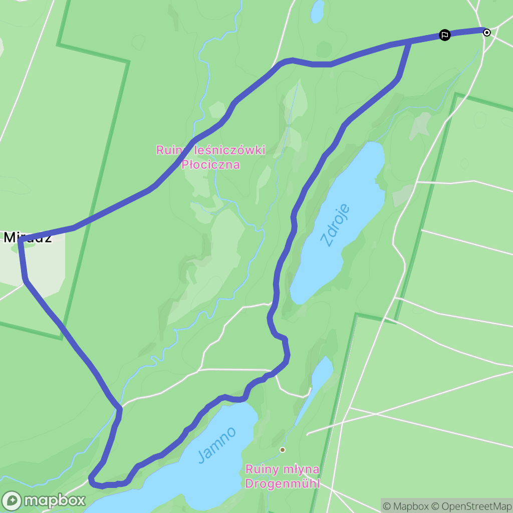 Brzeźniak: mapa trasy - Poland