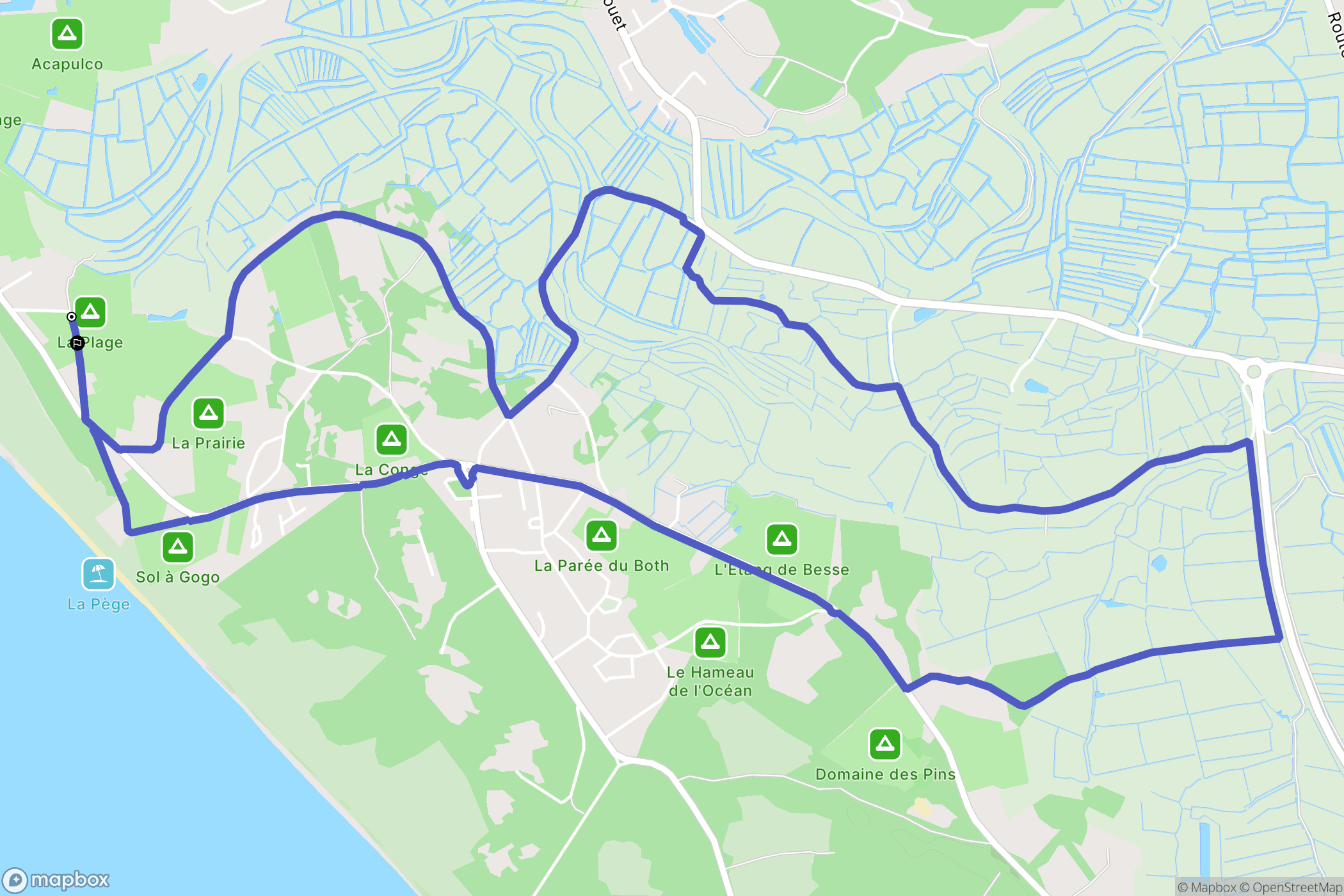 Saint-Hilaire-de-Riez : carte du parcours de randonnée - France