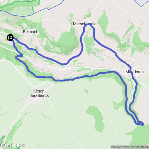 Apach : carte du parcours de randonnée - France
