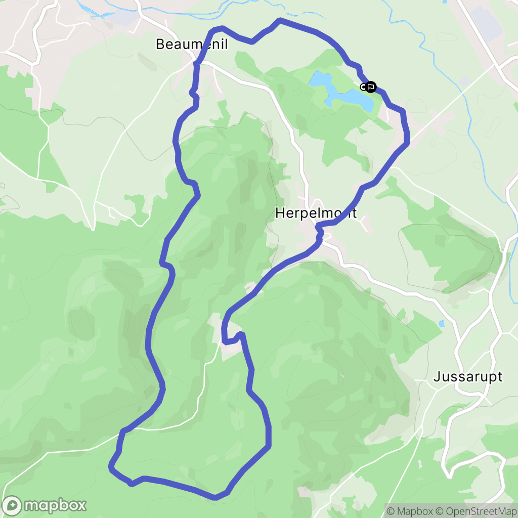 Herpelmont : carte du parcours de randonnée - France