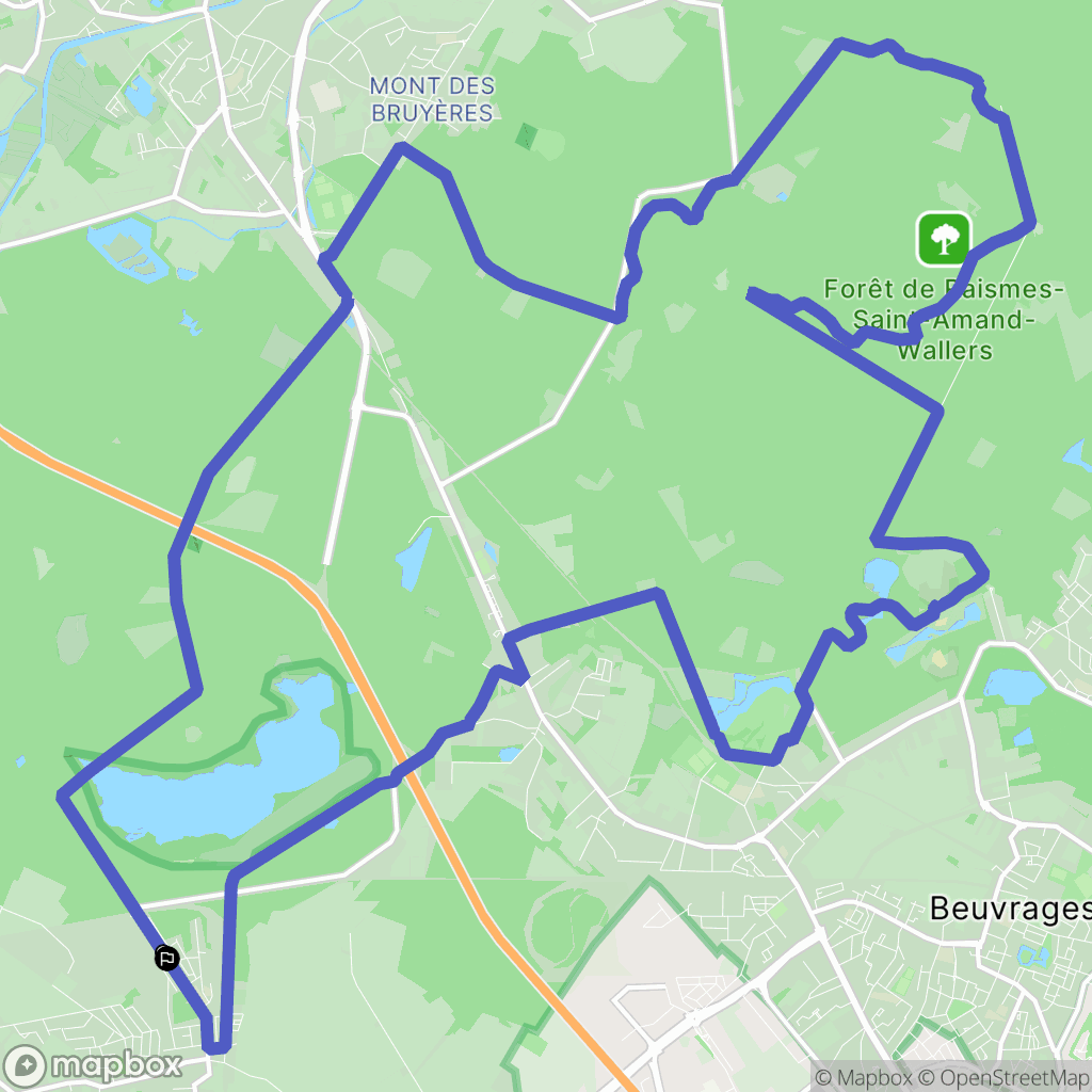 Wallers : carte du parcours de randonnée - France