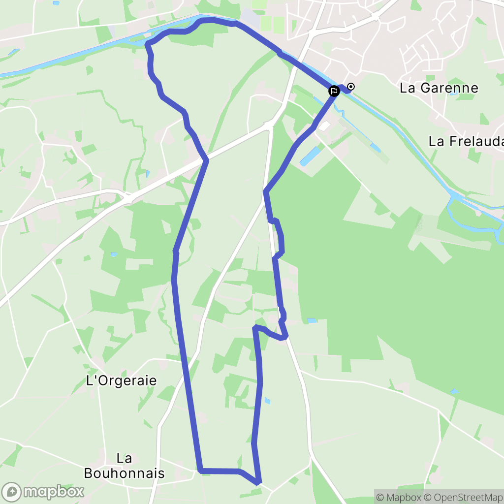 Blain : carte du parcours de randonnée - France