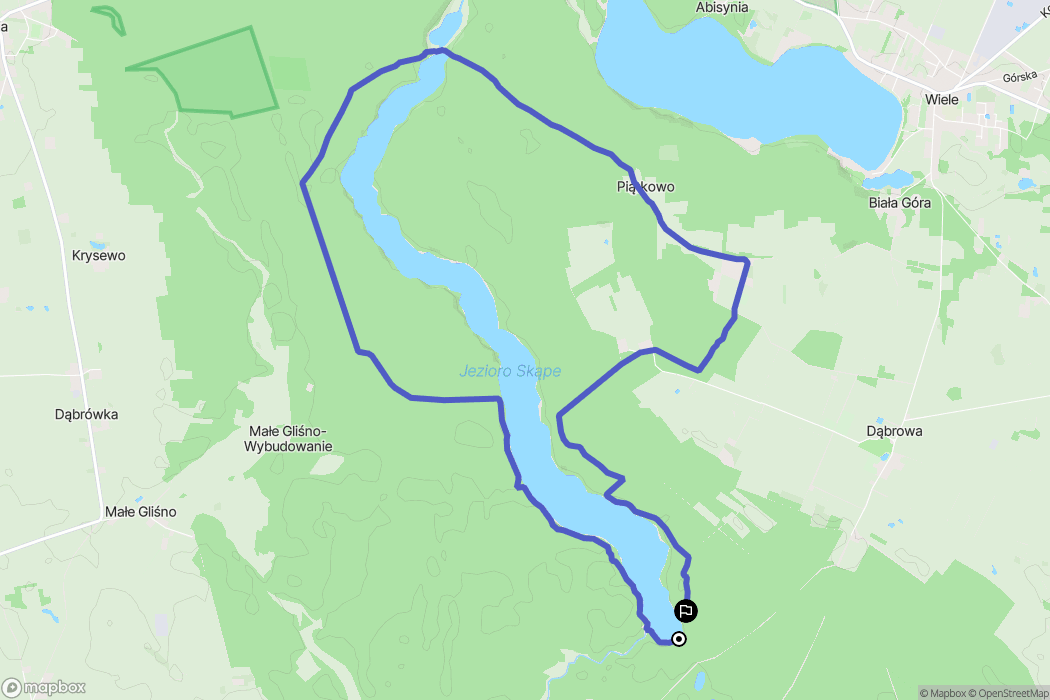Broda: mapa trasy - Poland