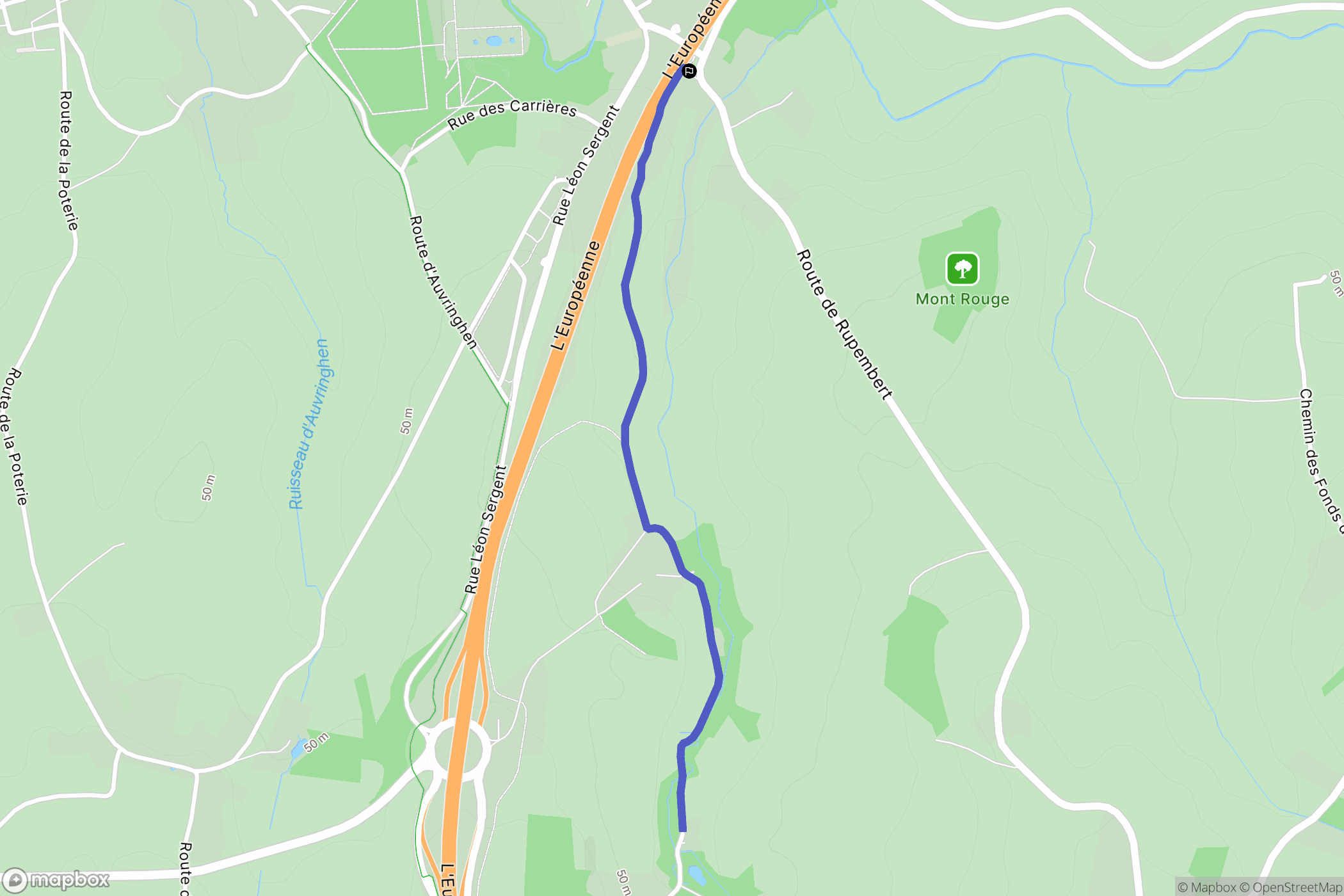 Wimille : carte du parcours de randonnée - France