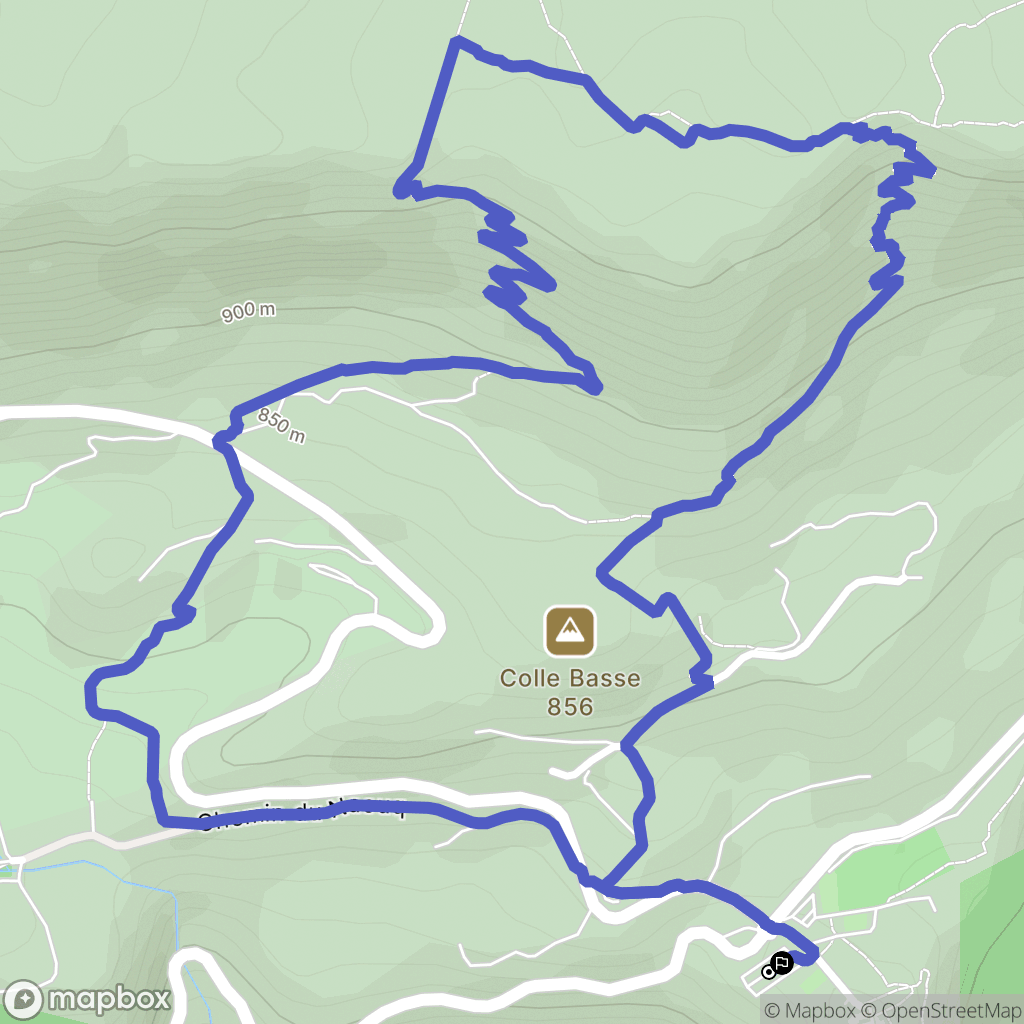 Gourdon : carte du parcours de randonnée - France