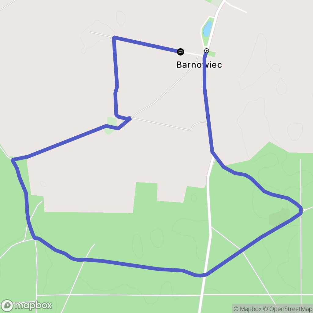 Barnowiec: mapa trasy - Poland