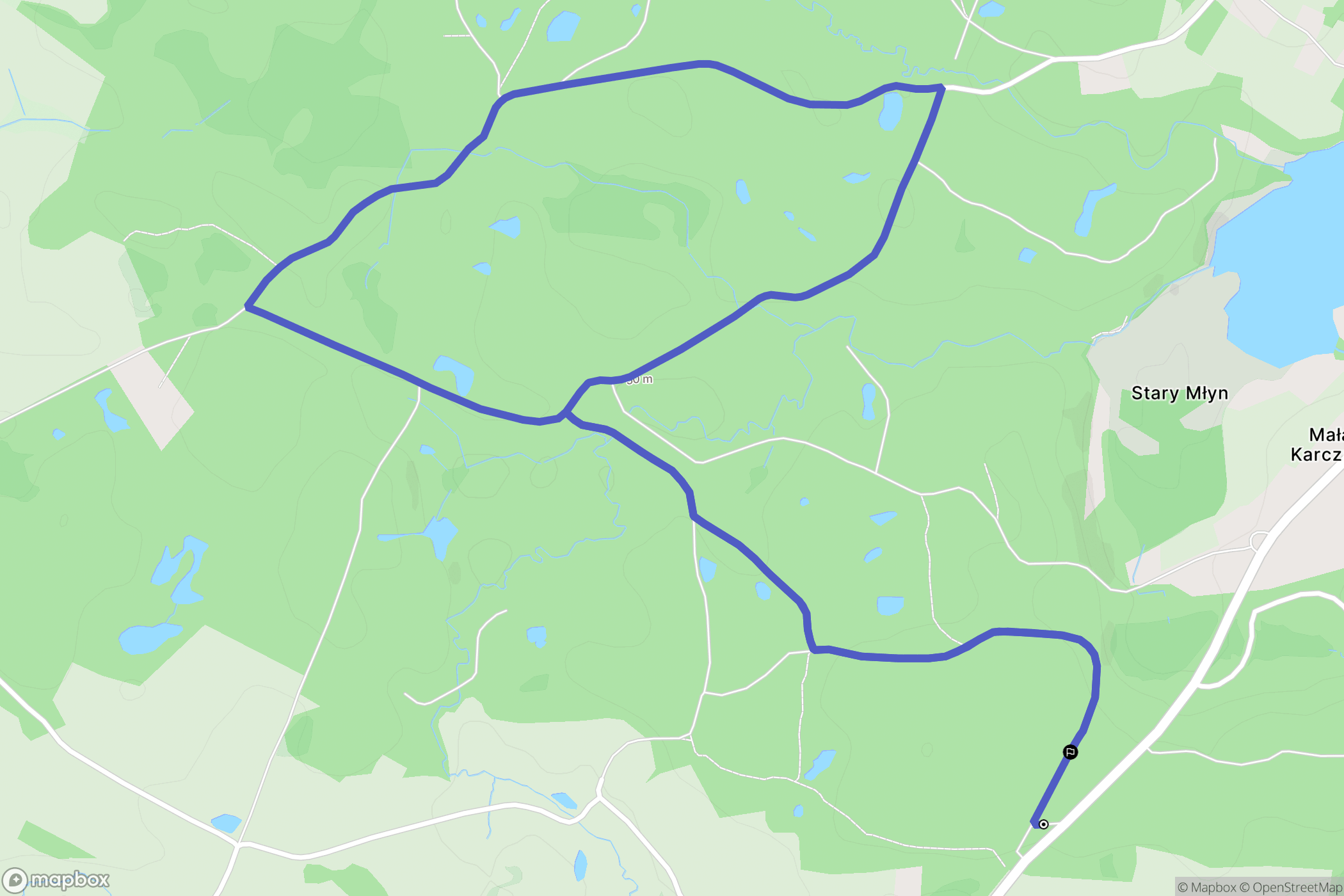 Rakówko: mapa trasy - Poland