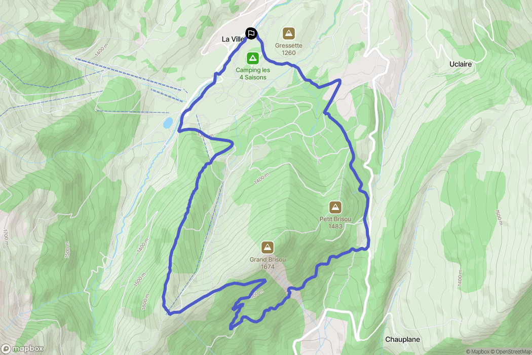 Gresse-en-Vercors : carte du parcours de randonnée - France