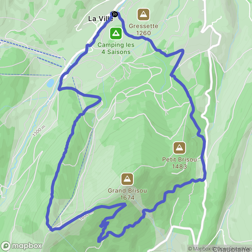 Gresse-en-Vercors : carte du parcours de randonnée - France