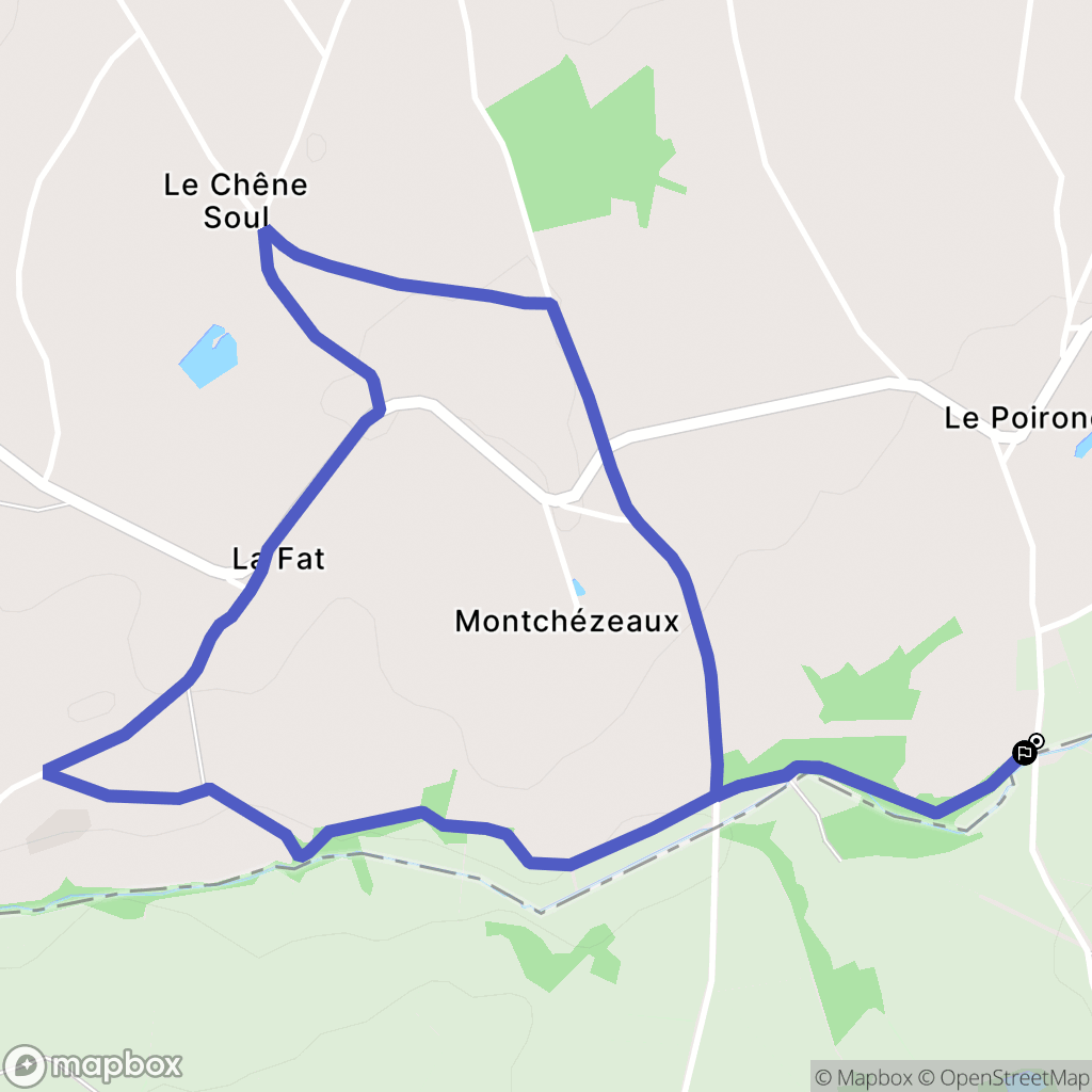 Montchevrier : carte du parcours de randonnée - France