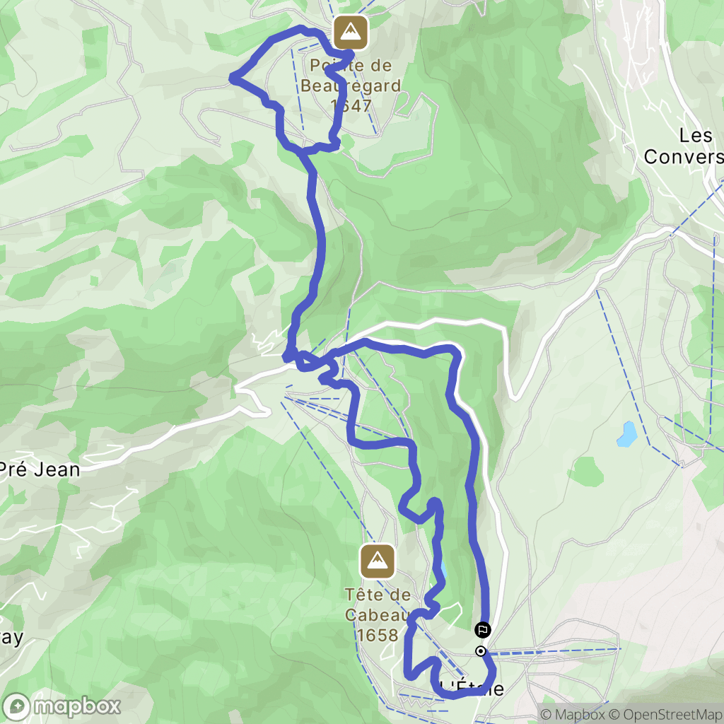 Manigod : carte du parcours de randonnée - France
