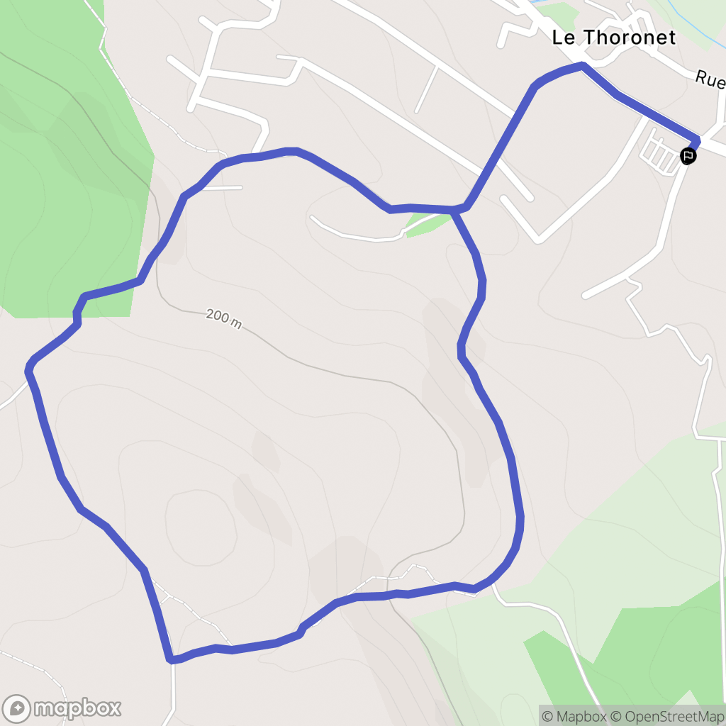 Le Thoronet : carte du parcours de randonnée - France