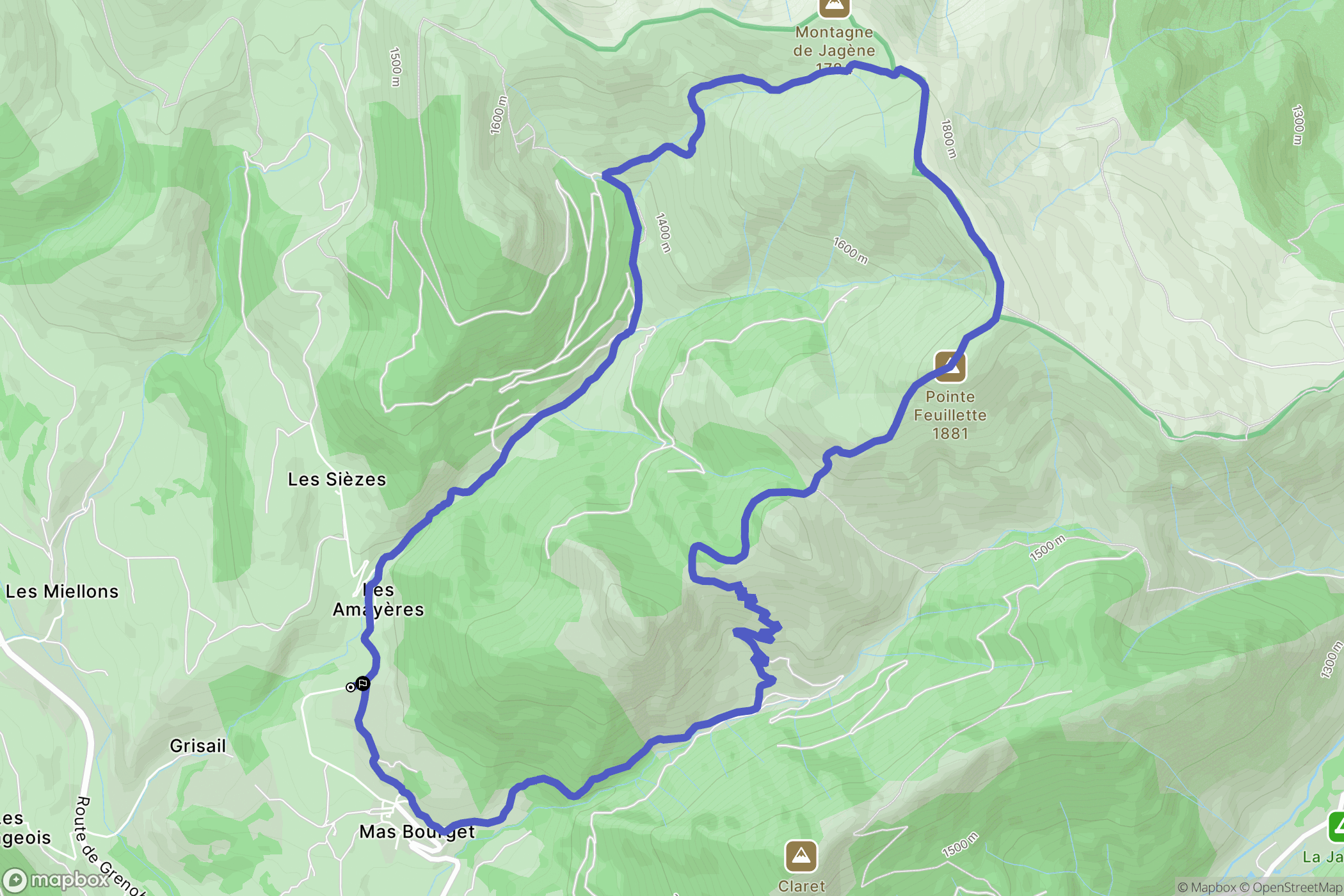 Lus-la-Croix-Haute : carte du parcours de randonnée - France