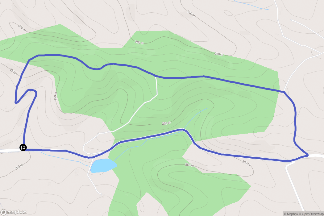 Faget-Abbatial : carte du parcours de randonnée - France