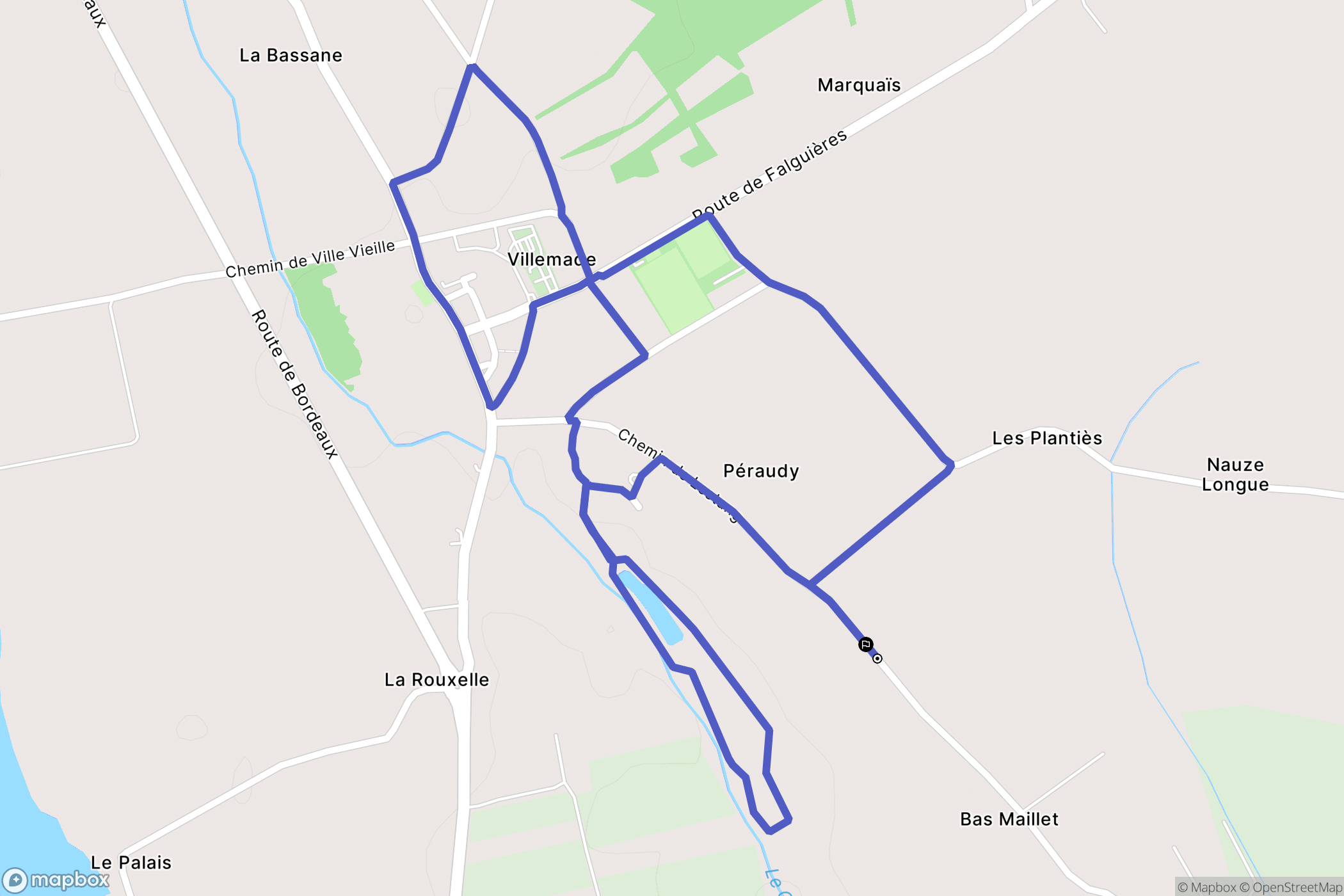 Villemade : carte du parcours de randonnée - France