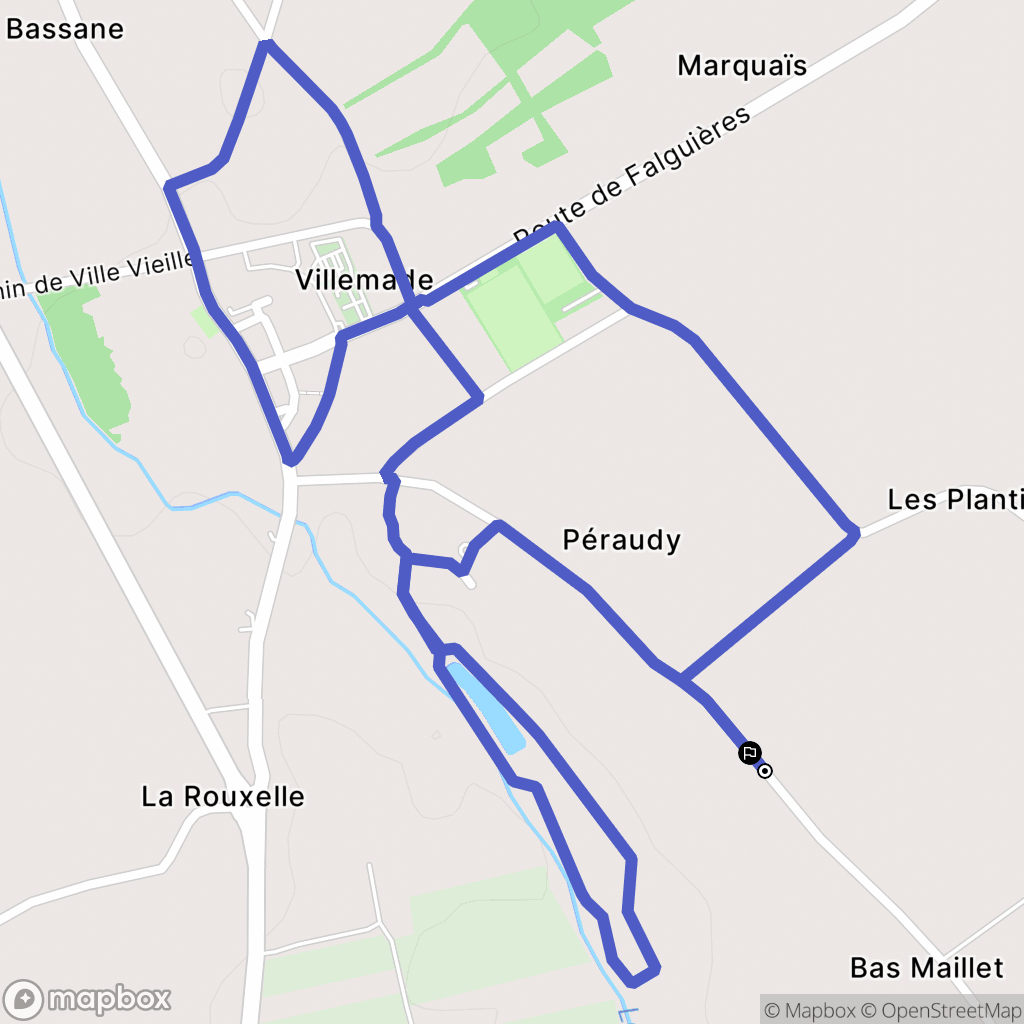 Villemade : carte du parcours de randonnée - France