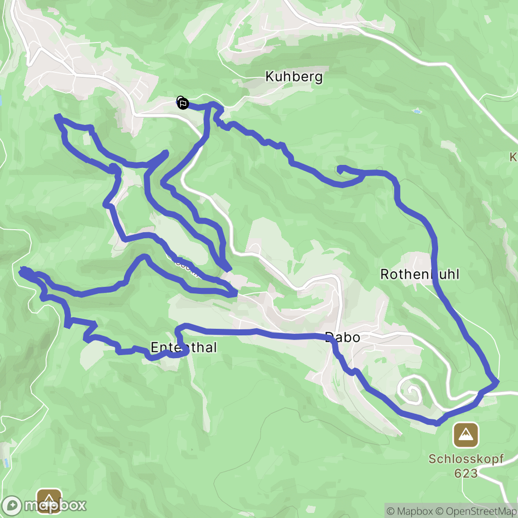 Dabo : carte du parcours de randonnée - France