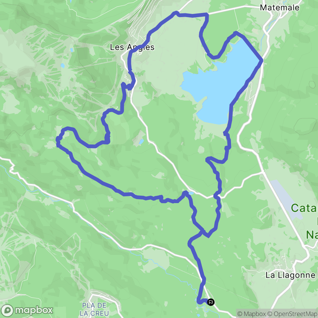 La Llagonne : carte du parcours de randonnée - France