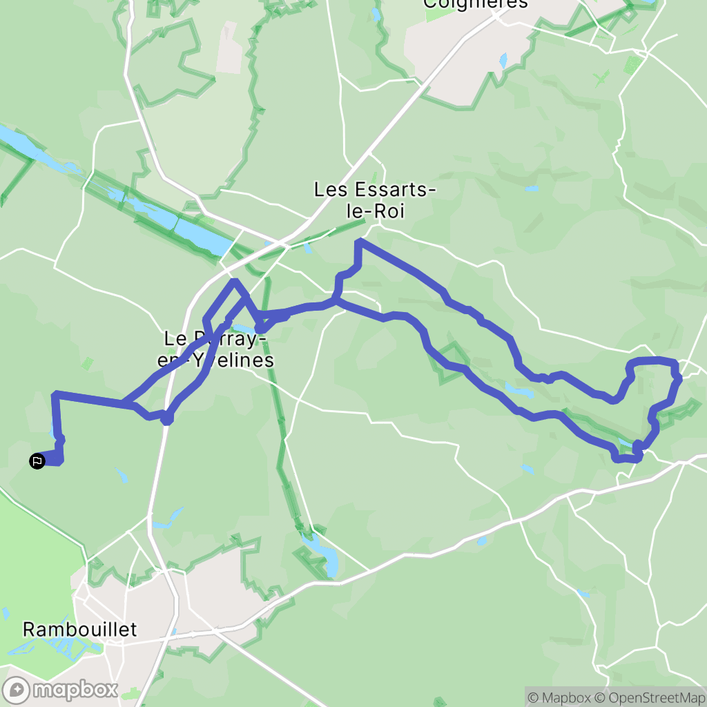Rambouillet : carte du parcours de randonnée - France