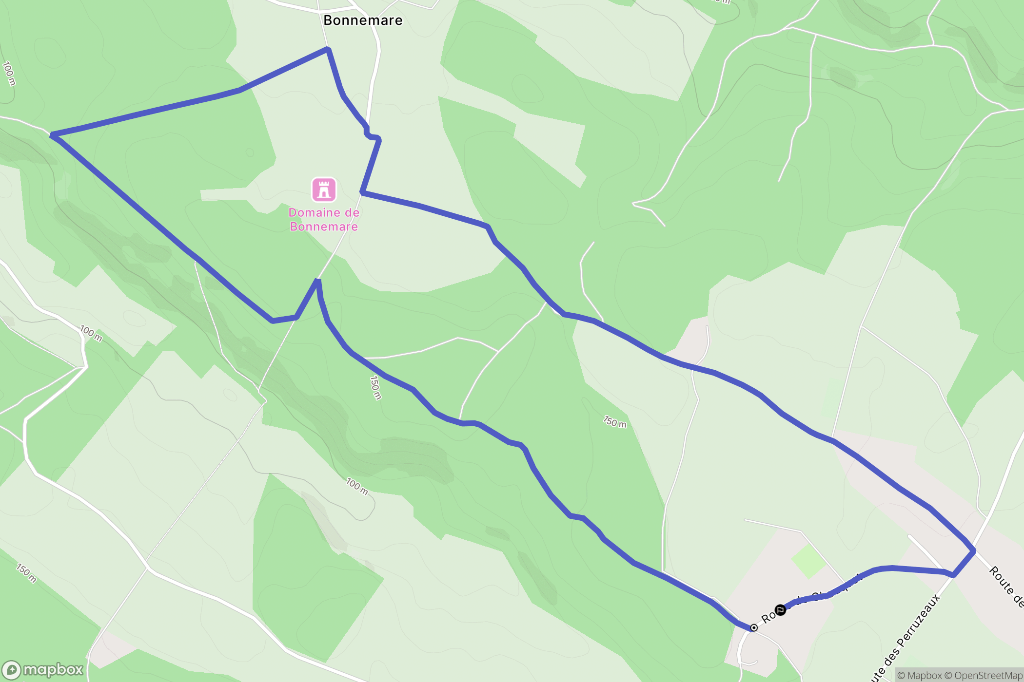 Bacqueville : carte du parcours de randonnée - France