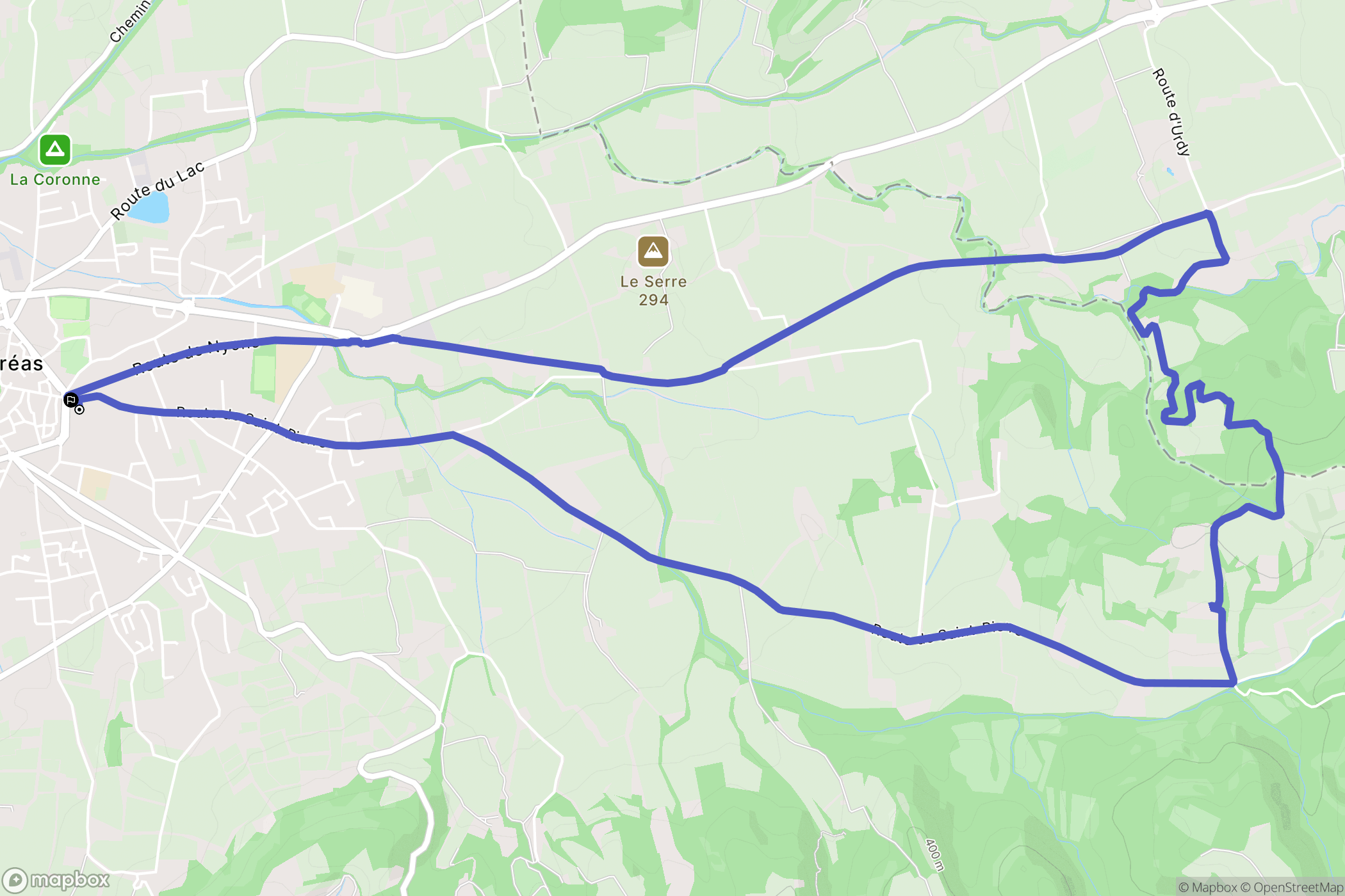 Valréas : carte du parcours de randonnée - France