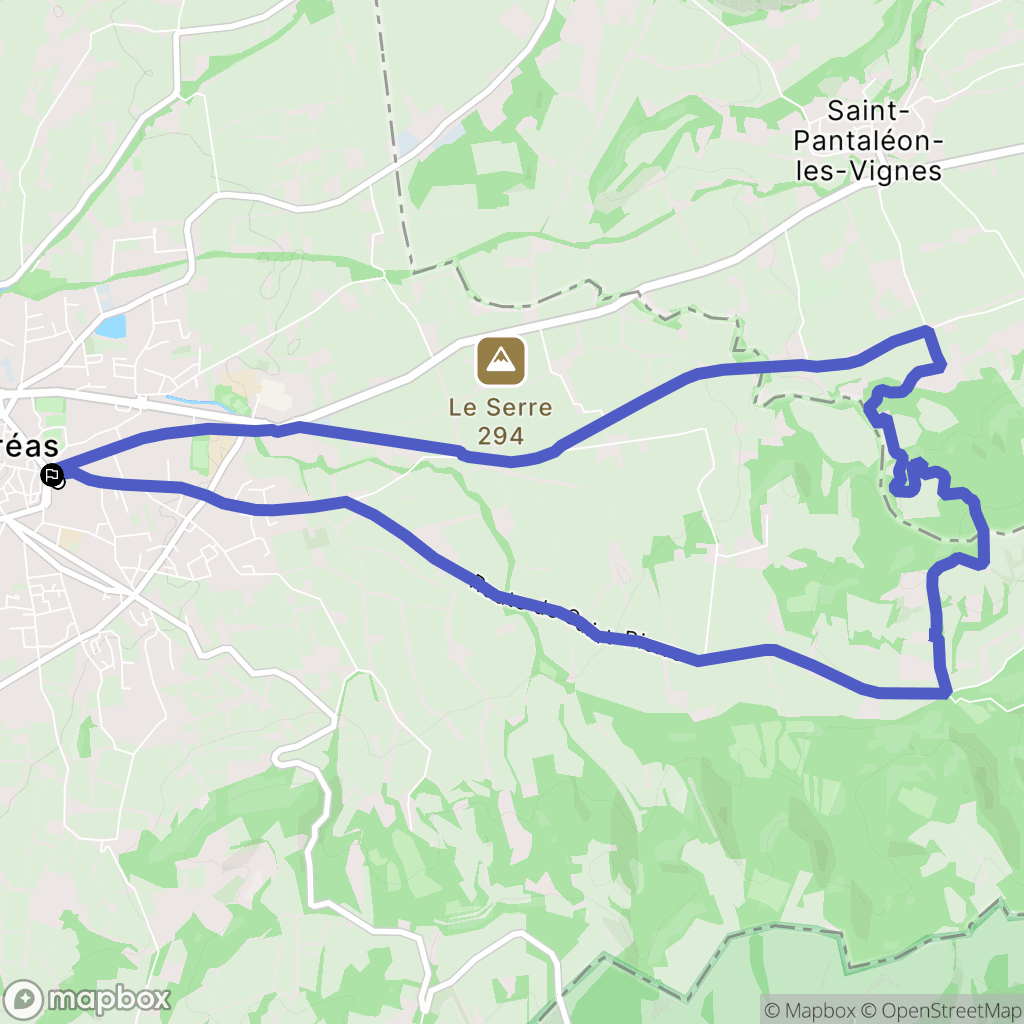 Valréas : carte du parcours de randonnée - France