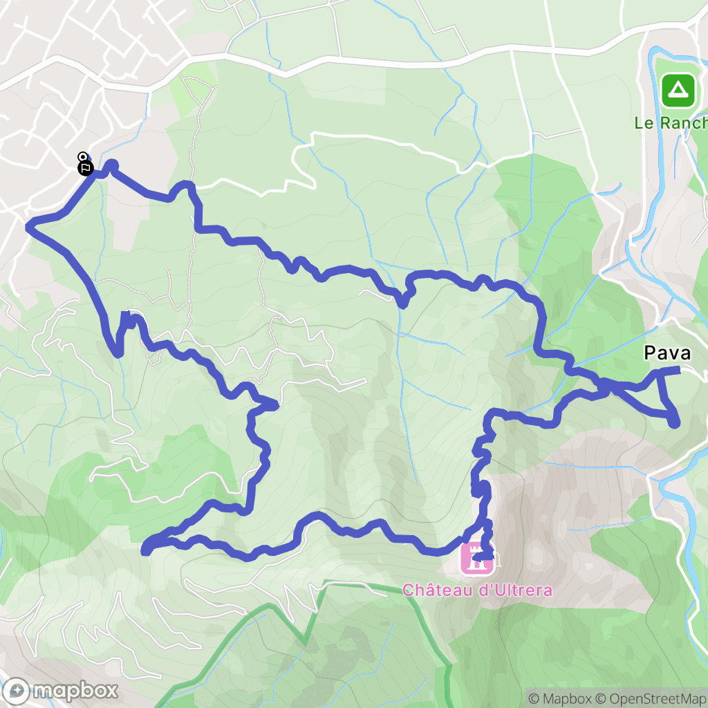 Sorède : carte du parcours de randonnée - France