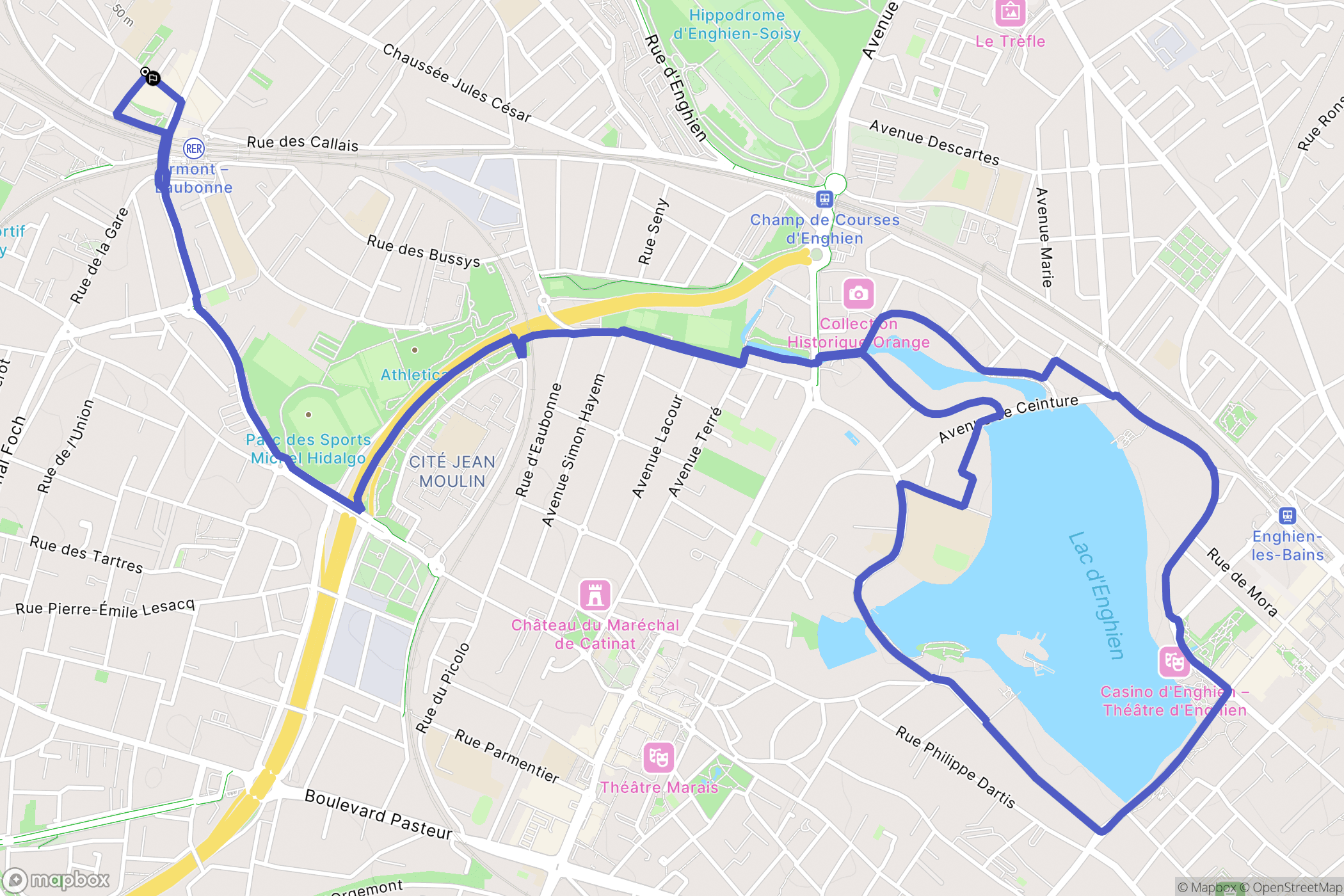 Ermont : carte du parcours de randonnée - France