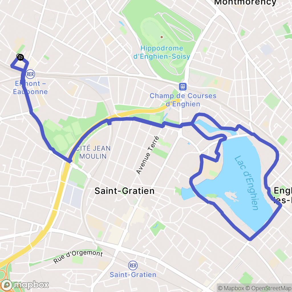 Ermont : carte du parcours de randonnée - France