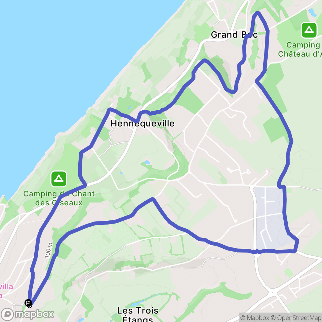 Trouville-sur-Mer : carte du parcours de randonnée - France