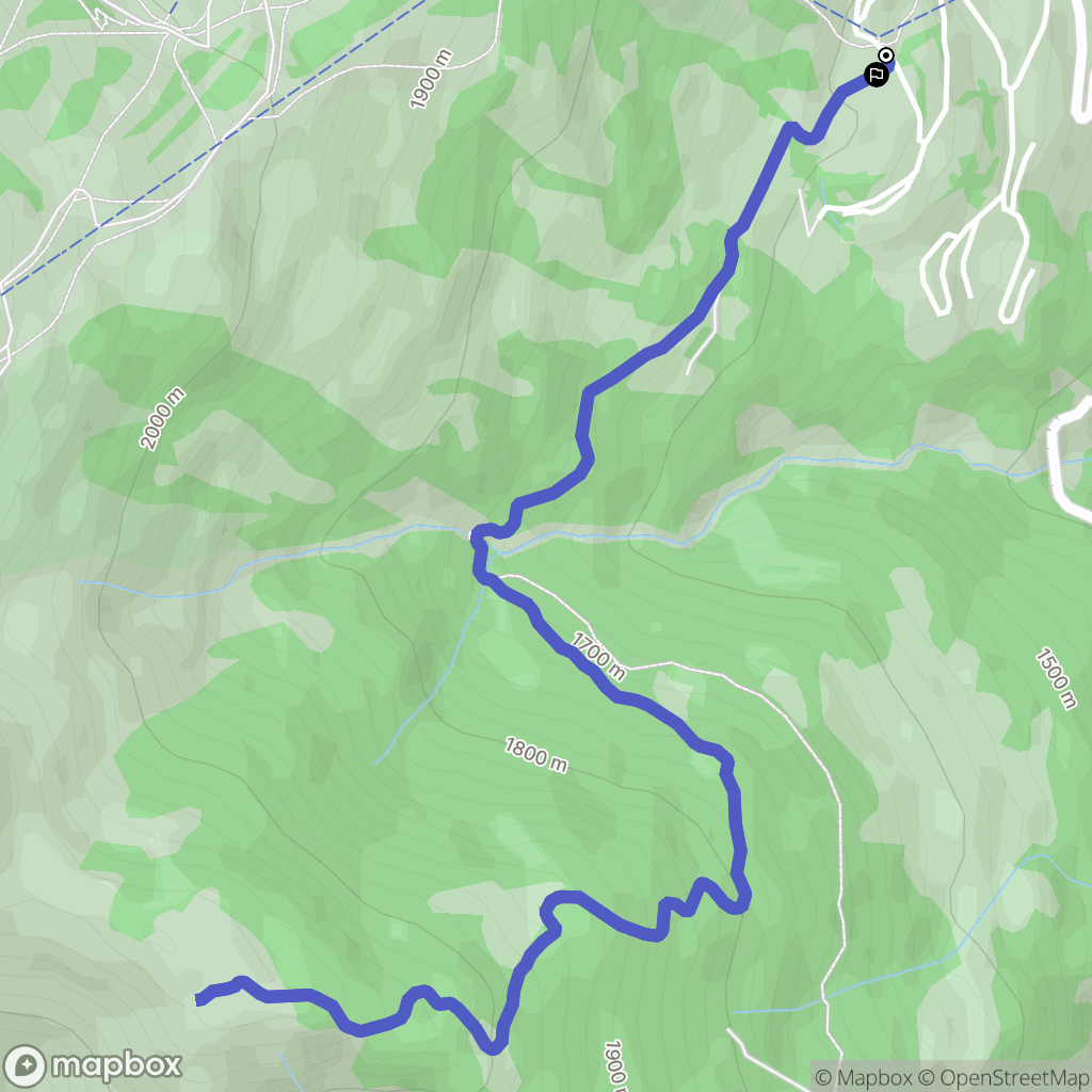Uvernet-Fours : carte du parcours de randonnée - France