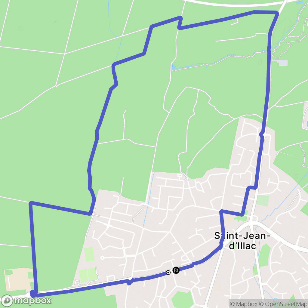 Saint-Jean-d'Illac : carte du parcours de randonnée - France
