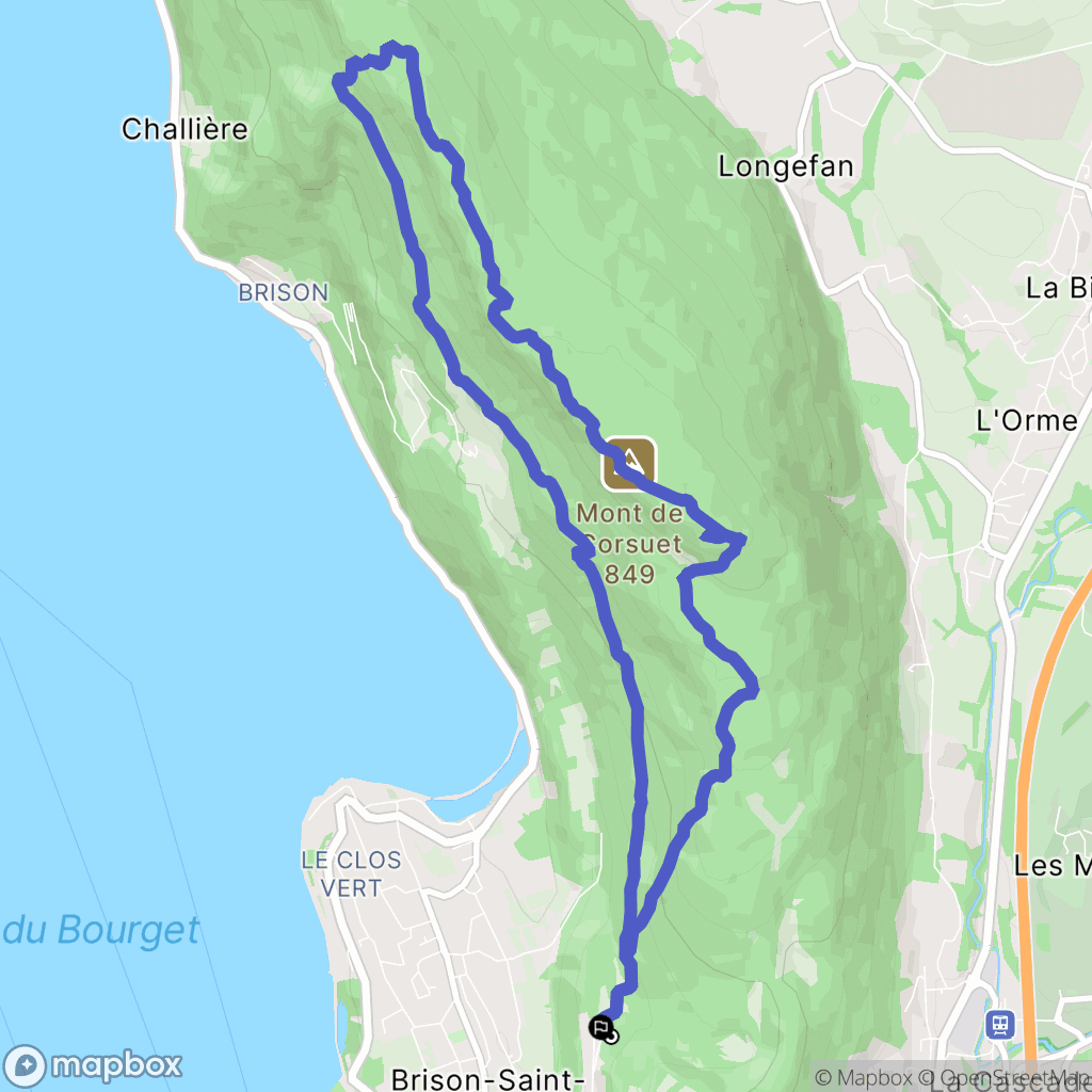 Brison-Saint-Innocent : carte du parcours de randonnée - France