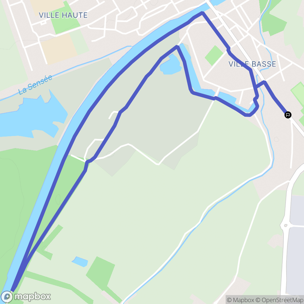Bouchain : carte du parcours de randonnée - France