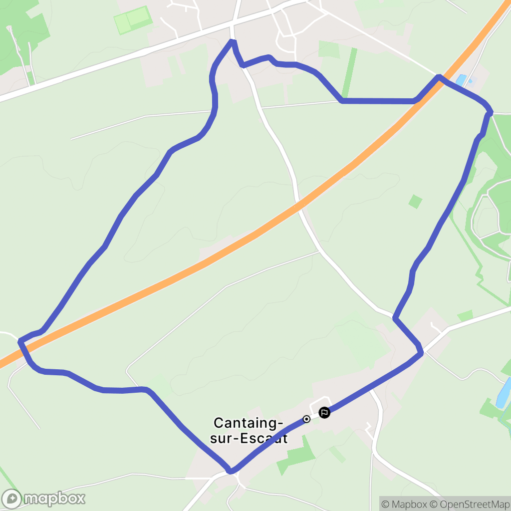 Cantaing-sur-Escaut : carte du parcours de randonnée - France