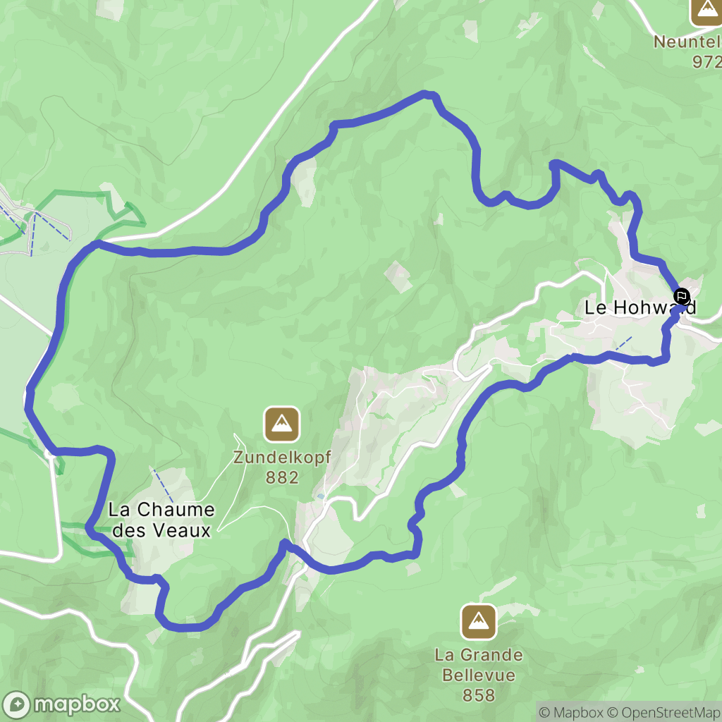 Le Hohwald : carte du parcours de randonnée - France