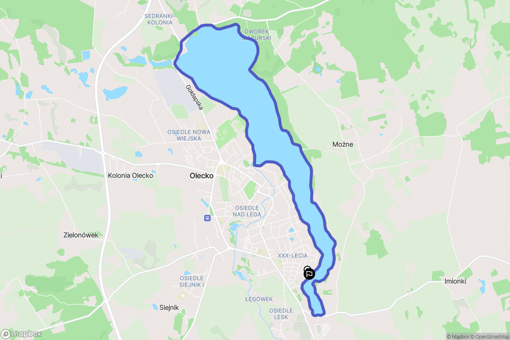 Olecko: mapa trasy - Poland