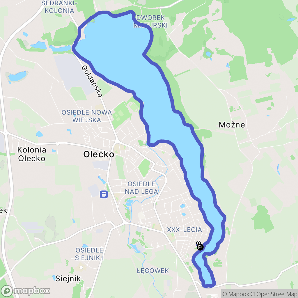 Olecko: mapa trasy - Poland