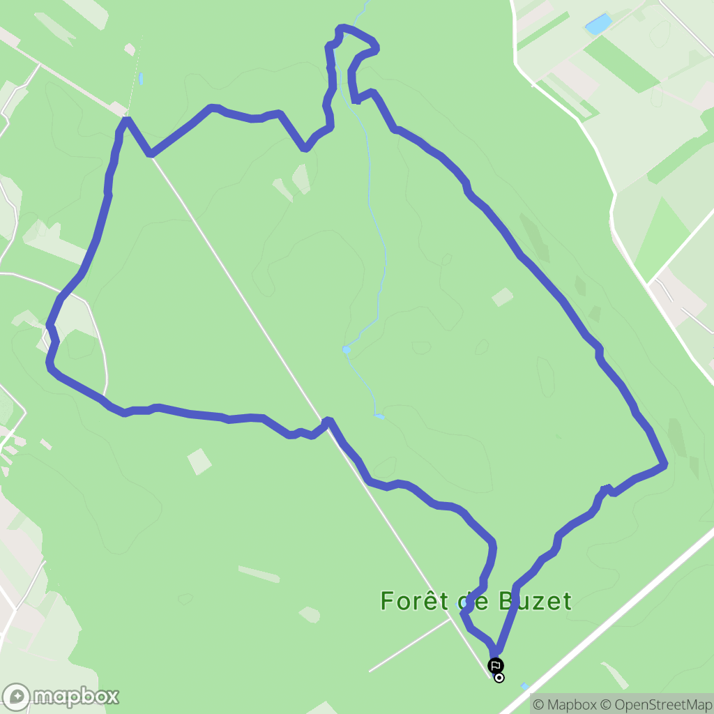Buzet-sur-Tarn : carte du parcours de randonnée - France