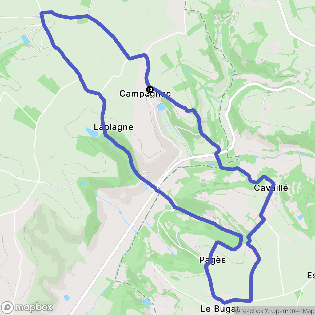 Engayrac : carte du parcours de randonnée - France