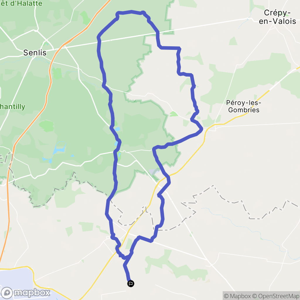 Juilly : carte du parcours de randonnée - France