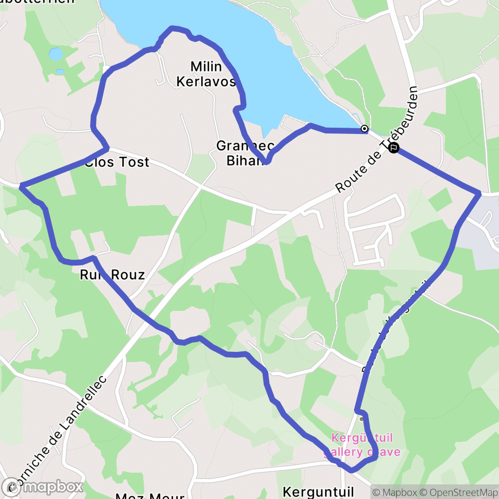 Trégastel : carte du parcours de randonnée - France