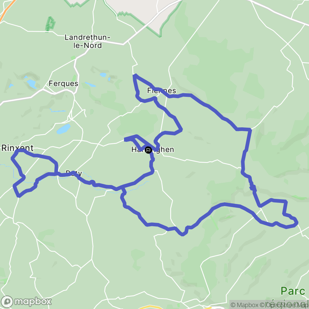 Hardinghen : carte du parcours de randonnée - France