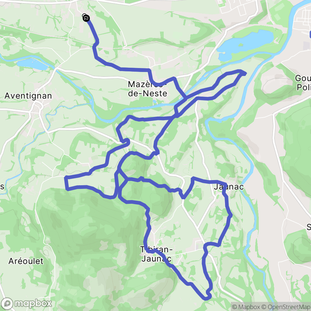 Saint-Paul : carte du parcours de randonnée - France