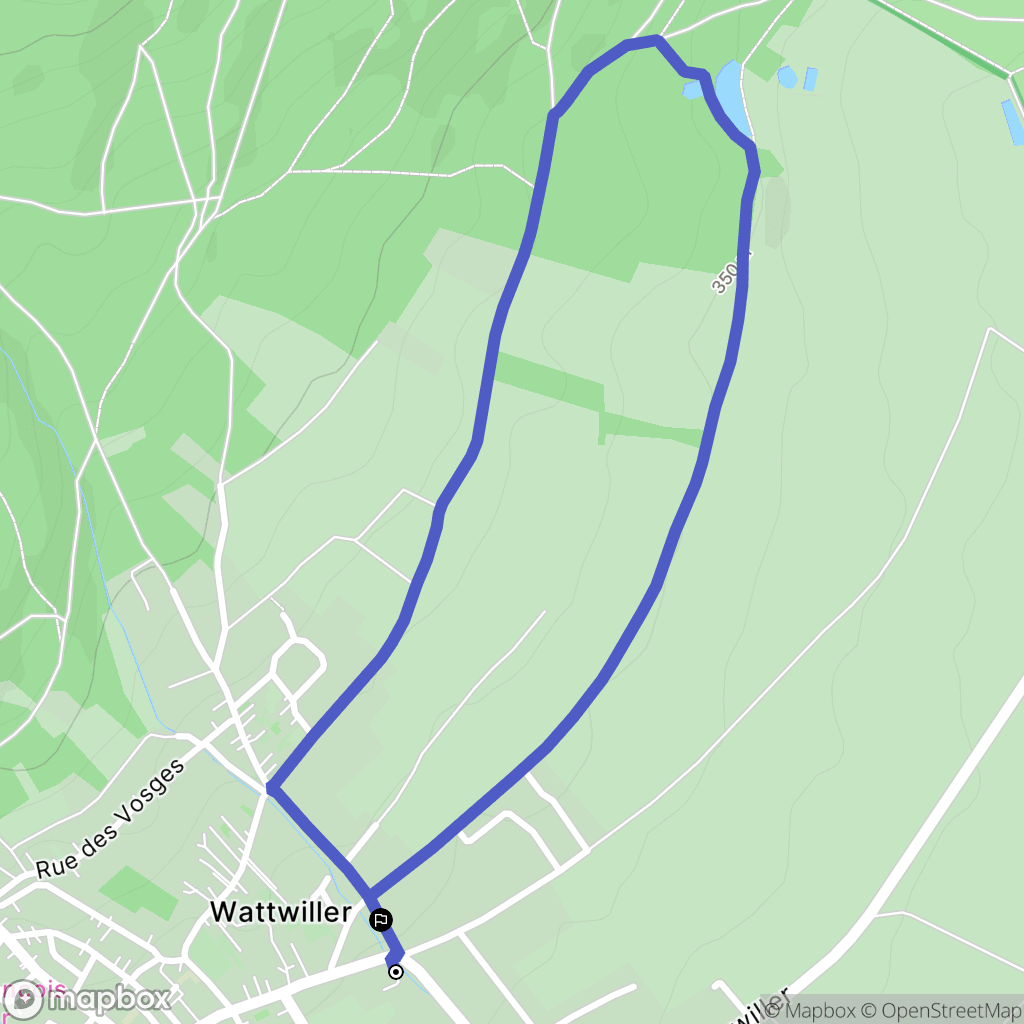 Wattwiller : carte du parcours de randonnée - France