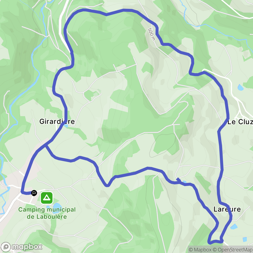 Arfeuilles : carte du parcours de randonnée - France