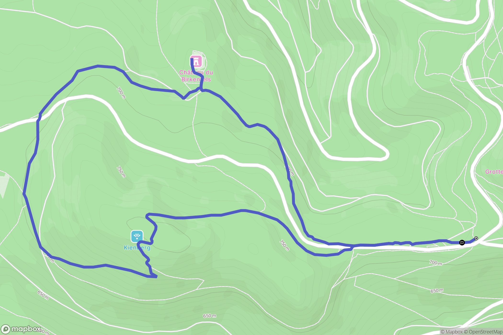 Barr : carte du parcours de randonnée - France