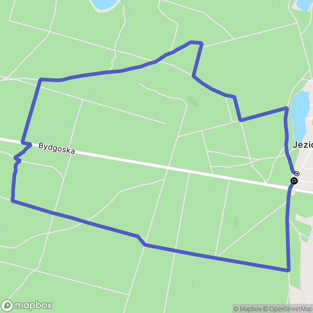 Jeziorki: mapa trasy - Poland